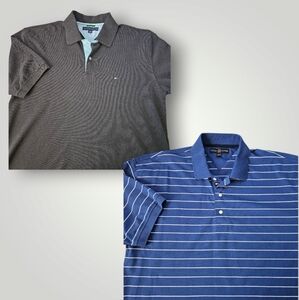 Tommy Hilfiger Shirt Mens‎ XL Polo Short Sleeves Lot Of 2 Collar Preppy